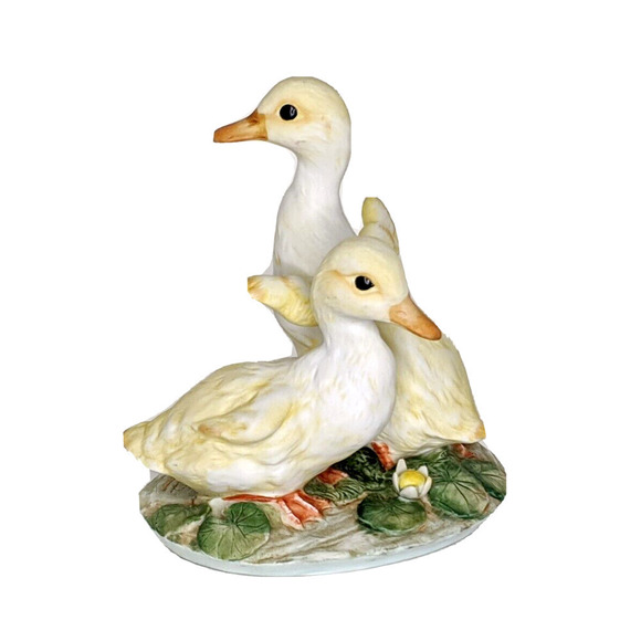 HOMCO Baby Ducks Ducklings Porcelain Masterpiece Collection Figure 1982 … - Picture 1 of 7
